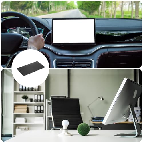 HARFINGTON Car Dashboard Anti-Slip Mat 10.6" x 6" Universal Sticky Dash Pad Washable Reusable Car Non-Slip Mats for Phone Keys Sunglasses Electronic Devices, Black - size: 10.6" x 6"