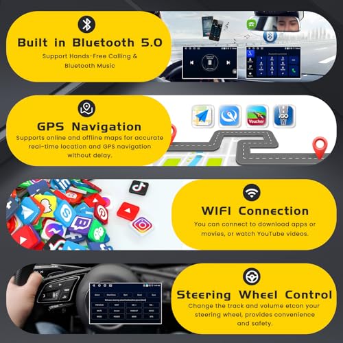 Car Stereo for Hyundai Sonata 2010-2015 Wireless CarPlay Android Auto - style: 4-Core 4+64G+EQ