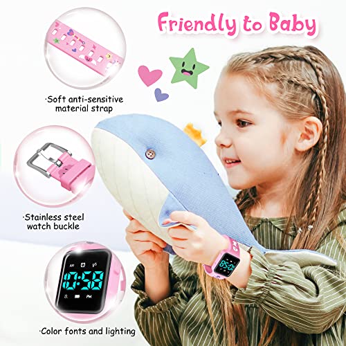BEN NEVIS Potty Training Watch, Digital Toddler Watch with Countdown/Music/Alarm Clocks/Vibration Reminder and Waterproof, Remind Toddler to Go to The Toilet - color: 03-Rose-Unicorn