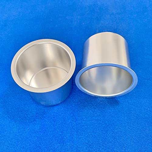 SEETOOOGAMES Jumbo Aluminum Drop-in Poker Table Cup Holder Insert (Pack of 2) (Silver) - color: 2pcs Silver