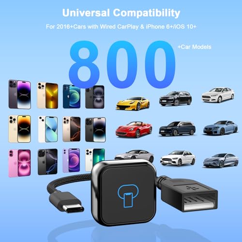 Upgraded Mini Wireless CarPlay Adapter and Android Auto Adapter
