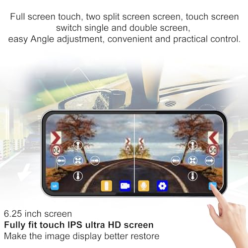 VOJKOELE 6.25 Inch Car Blind Spot Camera Surveillance System, Silver - color: Silver-A65