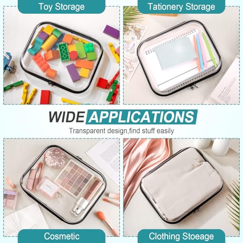 Sanwuta 6 Clear Hard Zipper Case, Black, 9.84 x 7.87 x 2 Inch - color: Black, size: 9.84 x 7.87 x 2 Inch