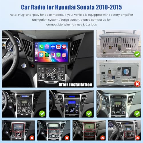 Android Car Stereo for Hyundai Sonata 2010-2014 CarPlay Android Auto - style: 4-Core 4+64G