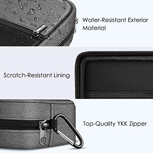 FINPAC Charger Case for MacBook, Small Electronic Organizer Pouch Bag - color: Black and Gray