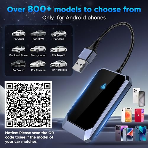 Android Auto Wireless Adapter - Instant Connection, Gray