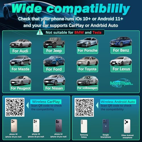 2-in-1 Wireless Carplay Adapter Android Auto Adapter
