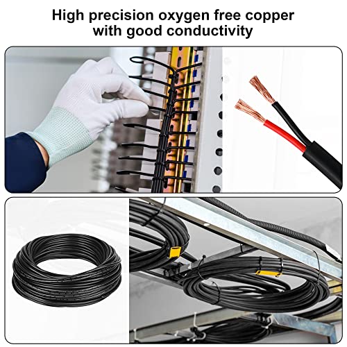 18 Gauge Wire 2 Conductor,18 AWG Electrical Wire Stranded PVC Cord Oxygen-Free Copper Cable,26FT 2 Core Pure Copper Flexible Cable Wire for LED Lamp Lighting Strips Automotive (18AWG-2C, 26FT)… - size: 26FT, style: 18AWG-2C