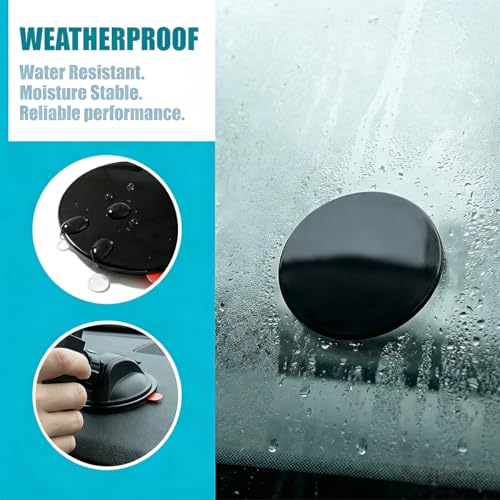 Adhesive Dashboard Pad Mounting Disk, 80mm Automotive Suction Cup Phone Mount Sticky Pad Replacement, Circle Heat-Resistant Dash Phone Holder for Cam, GPS Device (3PCS) - size: 3PCS