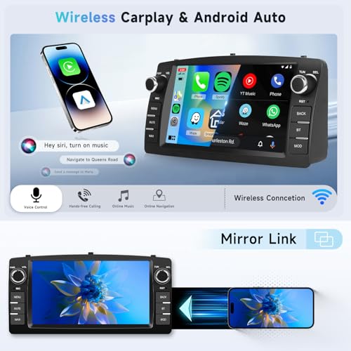 Car Stereo for Toyota Corolla E120 E130 2000-2008 Wireless Carplay - style: 2+64G