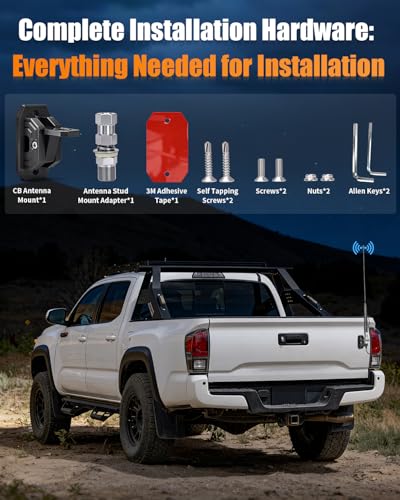 No Drill Antenna Mount Kit with Adapter - size: B-Adhesive+Adapter