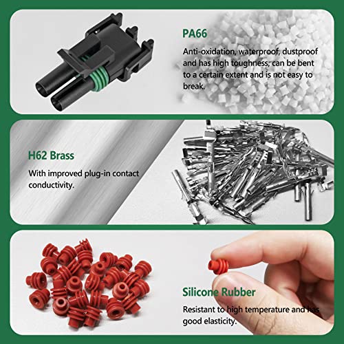 367Pcs 20 Kits Waterproof Automotive Electrical Connectors 1/2/3/4/6 Male&Female Pin 22-14AWG Wire Harness Spark Plug Connector Terminals Plug Kit Car with Wire Crimping Tool - size: 20 Kits 22-14AWG 1/2/3/4/6 Pin