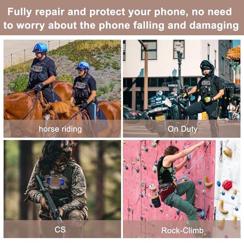 MOLLE Vest Phone Holder,Chest Phone Mount Tactical Vest Attachment,Folding Navigation Board Universal Chest mounting Accessory,for Screen Size 4.7"-6.7"