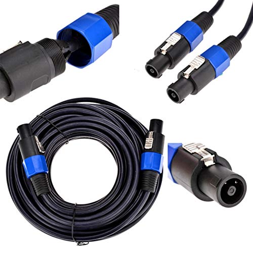 2Pack 100 ft Male Speakon to Speakon Cables, Professional 12 Guage AWG Audio Cord DJ Speaker Cable Wire with Twist Lock - 2 Conductor. - size: 100Ft