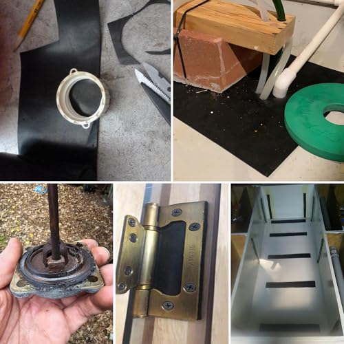 WochiTV Nitrile Rubber Sheet, 1/16" Thick x 12" Wide x 12" Long, Buna-N Shore A65 Hardness NBR Pad, Fuel Oil Resistant Rubber Gasket Material, Ideal for Seals Bumpers DIY Projetcts - style: 1/16(.0625") Thick