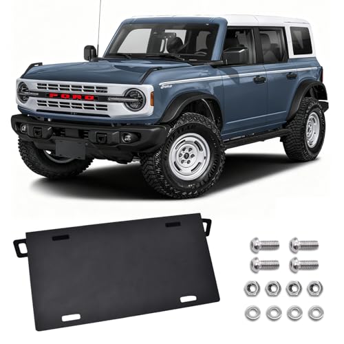 GZSH License Plate Frame Compatible with Ford Bronco 2021-2025 2/4-Door - size: For Bronco 2021-2025