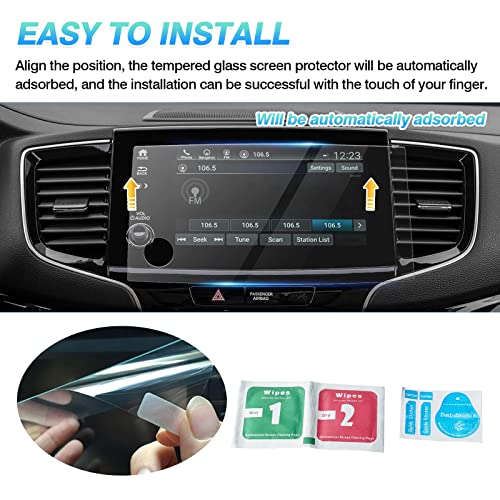 Autorder Custom Fit for Screen Protector 2019-2022 Honda Pilot/2019-2025 Passport Tempered Glass 9H Navigation Touchscreen Protective Film(8-Inch) - size: 2019-2022 Pilot/Passport