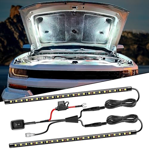 Nilight 2pcs Under Hood Light Strip 42LED Waterproof Underhood Work Light, 15.7 inch 2 Pieces (Pack of 10) - size: 15.7 inch 2 pieces (Pack of 10)