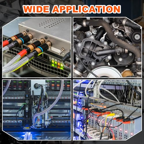 MECCANIXITY Braided Wire Loom, 10ft(3 m) - 1 1/4"(32mm) Wire Split Braided Cable Management Sleeve Automotive Woven Mesh Split Loom Tubing for Multi-Cable Management, Black - color: Black, size: 10ft(3 m) - 1 1/4"(32mm)