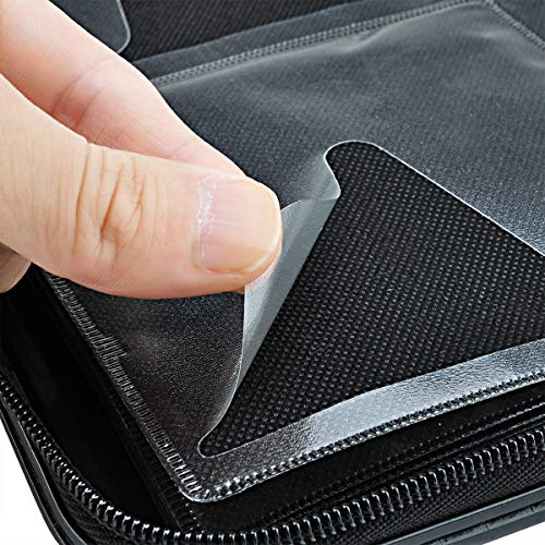 CD DVD Case, 72 Capacity Heavy Duty Wallet, DVD CD Case Holder for Car, Hard Shell Sturdy case, CD Disk Holder, DVD disc Binder, Booklet, Protective Blu-ray Wallet (72 Capacity,Red) - color: Red