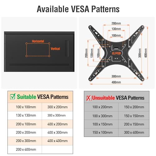 ELIVED Outdoor Ceiling TV Mount for 26-65" TVs, Waterproof for Patio Gazebo - size: Height 30.2"