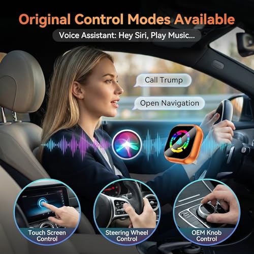 2-in-1 Wireless CarPlay Adapter for iPhone & Android Auto, Converts Wired to Wireless CarPlay in 5 Sec, Plug & Play No App Needed, Auto-Reconnect, Mini Dongle for 1000+ Cars iOS 10+ Android 11+