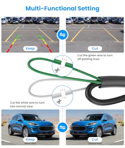 AUTO-VOX Backup Camera for Truck Plug and Play, 4.8" 1080P Monitor