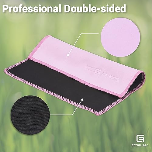 Eco-Fused Microfiber Cleaning Cloths Double-Sided - 5 Pack - 6.6 x 6.2 inch - Microfiber and Suede Cloth for Smartphones, LCD TV, Tablets, Laptop Screens, Camera Lenses (Pink) - color: 5 Pack - 6.6 X 6.2" (Pink)