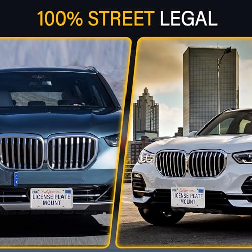 No Drill Front License Plate Holder Fits BMW X5 2019-2025, 2000-2006