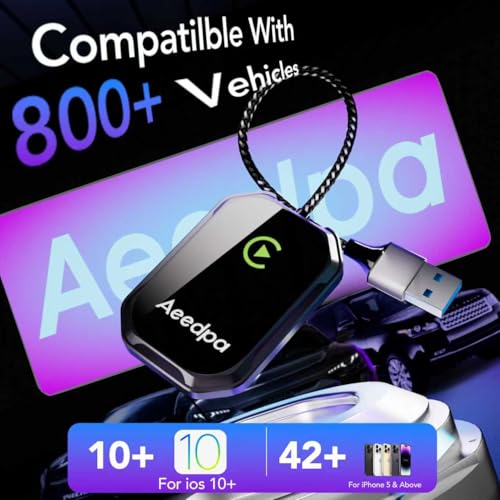 Wireless CarPlay Adapter for Apple iPhone,2025 Upgrade, Convert Wired to Wireless CarPlay Dongle for Factory CarPlay, Plug & Play for Cars/Trucks 2015+, Bluetooth 5.3, iOS 10+ - style: for Apple iPhone