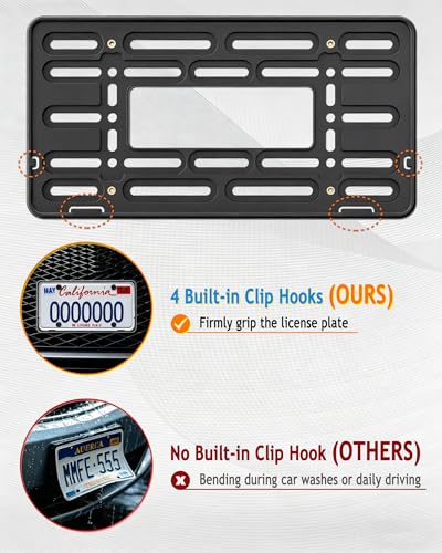 Aootf Front License Plate Bracket Holder, Bumper Plate Mounting Kit & Screw