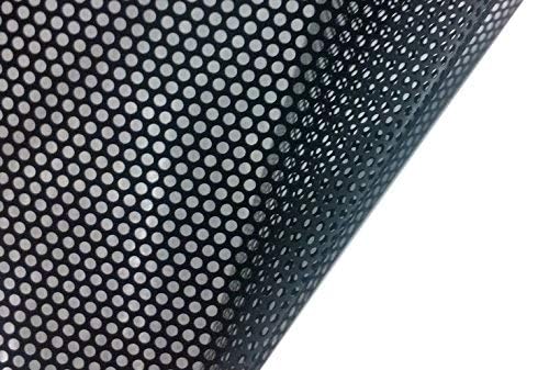 VViViD Black Perforated One-Way Vision Vinyl Automotive Window Wrap Roll (2.5ft x 4.5ft) - size: 2.5ft x 4.5ft