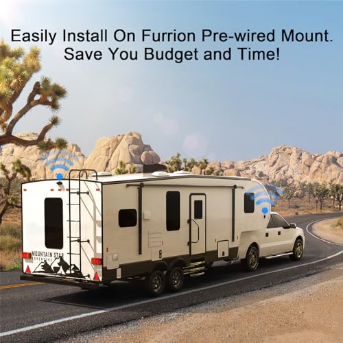 Fookoo HD 1080P 7" Wireless 3 Backup Camera System for Furrion Pre-Wired RV - size: 7" 3-Cam