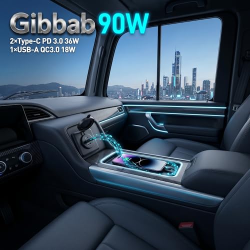 2PCS GIBBAB 90W Waterproof Recessed RV USB Outlet, Aluminum Charger Socket - color: Deep Black, size: 2P