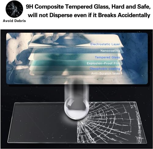 Ruiya 10.1" Tempered Glass Screen Protector for Audi Q5 (2021-2024), A4 & A5 (2020-2024), 9H Hardness, Anti-Glare, Anti-Bubble, 1 Pack - color: 2021-2024 Audi Q5 10.1-inch
