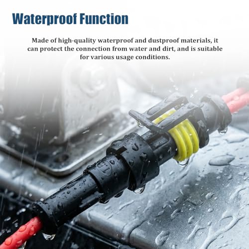 5PCS 1 Pin Car Electrical Wire Connector, Waterproof Male and Female Vehicle Terminal Wire Connectors Plug, Automotive Wire Plug Socket Kit, Universal for Sedan Truck Motorcycle - size: 1 Pin