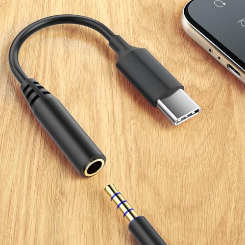 Enhance Audio & Reduce noise,USB C to 3.5mm headphone adapter, usbc to 3.5
