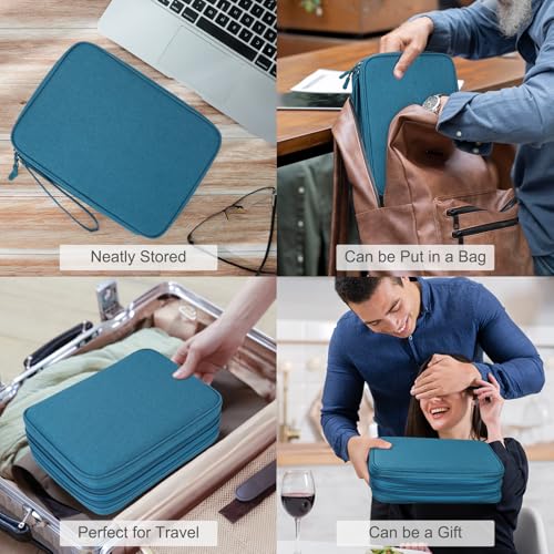 FYY Electronic Organizer, Travel Tech Pouch Bag, Extra Large, Dark Green - color: Dark Green, size: 10.8 x 8 x 3.15 inches