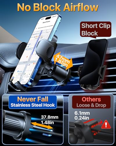 YRU True Military-Grade 360ยฐRotation Suction 2026 Ultimate Car Phone Holder - color: Matt Black