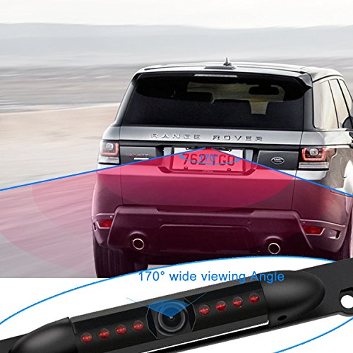 Wordcam License Plate Backup Camera, HD Front Rear View, Metal Frame Mount