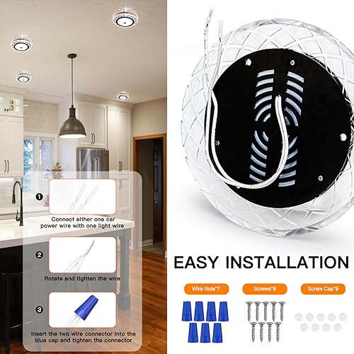 BlueFire RV Interior Light, 600LM LED Ceiling Dome Light with Remote - color: 5 Pack