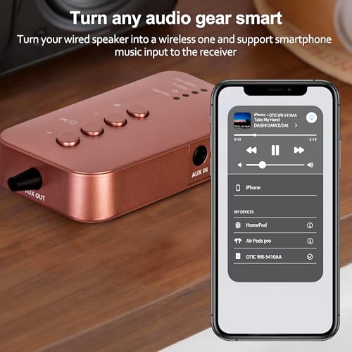 OTIC AI Karaoke Microphone, Multifunctional Karaoke Machine & Multi-Pairing Converter, Auto-Vocal Removal/Sing-Along Feature - color: Rose Gold