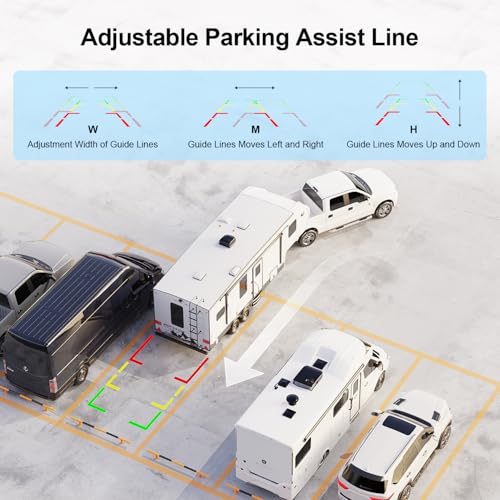 Fookoo Magnetic Wireless Backup Camera: HD 1080P 10" Monitor, 1-Min Install - color: Arctic Black, size: 10 inches 3-Camera