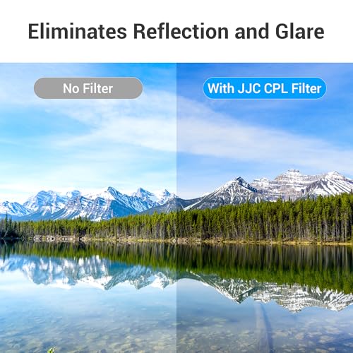 JJC 58mm CPL Filter for Canon EOS Rebel T7 T6 T5 with EF-S 18-55mm Kit Lens - size: 58mm
