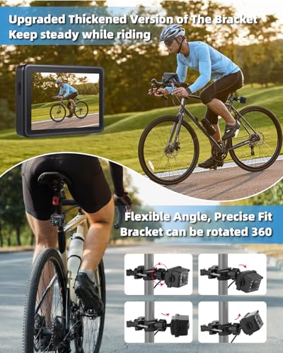Fitense Bike Camera 360° Rotatable 5" 1080P 10000mAh Rear View Monitor - size: 5'' HD/10000mAh