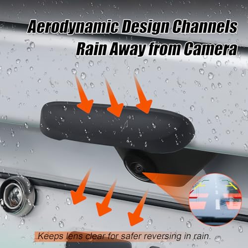 Universal Car Backup Camera Rain Shield, Reversing Camera Anti-Rain Cover for Car, Non-Destructive Adhesion, Silicone Protection Cover Compatible with Most Vehicle (Black) - color: Black #1