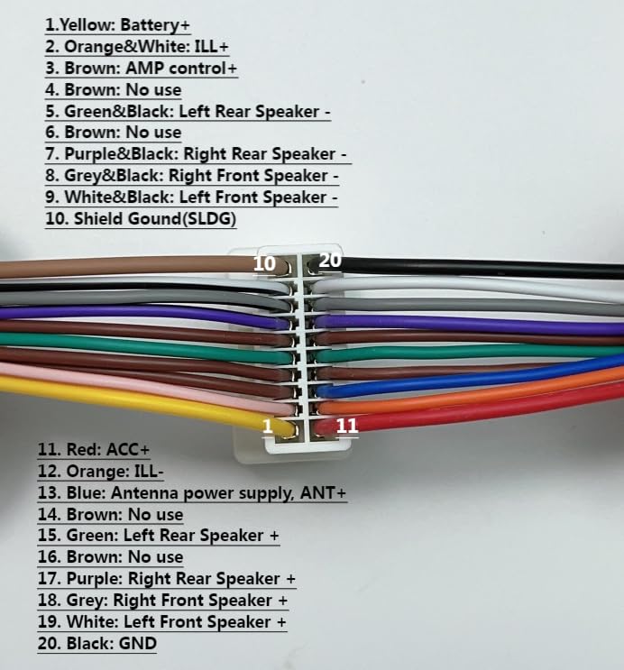 20 Pin Radio Wiring Harness Replacement for Toyota 2000-2006 4Runner Avalon Camry with JBL Amplifier, Car Stereo Speaker and Power Cable fit for Double/Single Din Stereo Head Unit - style: 20-Pin