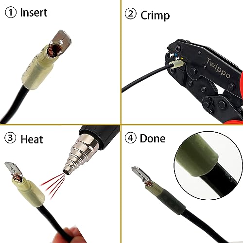 550Pcs Electrical Waterproof Heat Shrink Wire Connector Terminal Kit - size: 550pcs-Assortment