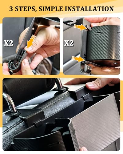 Car Headrest Backseat Cup Holder 3.7", Seat Back Organizer with Hooks - color: BLACK+MINT GREEN, size: 1 Pack