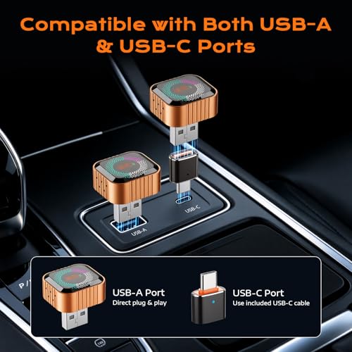 4-in-1 Wireless CarPlay Adapter with Screen Mirroring, Plug & Play No App